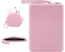 Silicone Clutch Sleeve voor 6-7 inch E-Readers, Roze met Accessoirevak. Geschikt voor Kindles, Kobos, Nook, Paperwhite, iPad Mini 6.