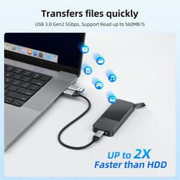 Draagbare Externe SSD 2TB - Hoge Snelheid Gegevensopslag — thumbnail 3
