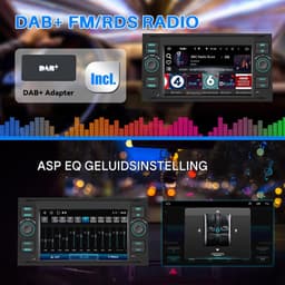 ESSGOO Autoradio voor Ford Transit MK7, Focus MK2, Fiesta MK5, C-Max, S- Max - Android 15 4+64GB- Apple Carplay & Android Auto - 7'' Touchscreen - DAB & Achteruitrijcamera — thumbnail 5