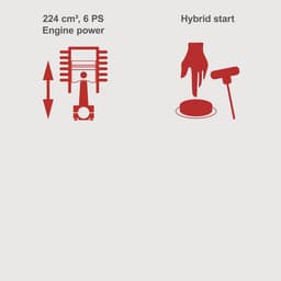 Scheppach Grasmaaier Benzine met hybride start M225-56E - Zelfrijdend - Mulchfunctie - 56cm maaibreedte - Maaihoogte in 7 stappen verstelbaar: 25-75mm - 4-takt - 224cc - 6pk - Voor tuinen tot 2200m² - met 65L opvangbak — thumbnail 5