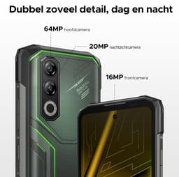DOOGEE Blade 20 Max 4G - Robuuste Smartphone - Robuuste Telefoon - 36GB RAM + 1TB ROM /2TB TF - Helio G100 - 11800 mAh/ 33 W - 6,6 inch + 120 Hz - 3 kaartsleuven - 20MP Nachtzicht - Face ID - IP68 - Groen — thumbnail 10