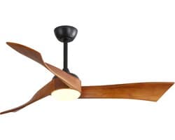 52 inch Plafondventilator met Lamp – 6 Snelheden, Energiezuinige DC-motor, Afstandsbediening – Slaapkamer & Woonkamer — afbeelding 1