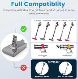 Accu geschikt voor Dyson V11 (SV14) - 'Schroef Type' (Li-ion/4500mAh/25.2V) — thumbnail 5