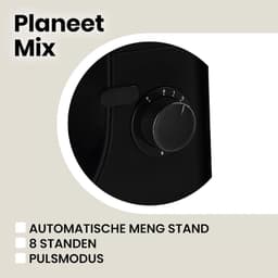 Zyrex® Mixer met Mengkom - Keukenmachine - Kneedmachine- Zwart- ‎39cm x 35cm x 25cm — thumbnail 3