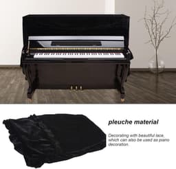 Colorfast Pleuche Stofdicht Gedecoreerd Pianodeksel met Pianostofhoes . — thumbnail 2
