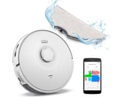 MEDION Robotstofzuiger met Lasernavigatie en Veegfunctie X10 SW (Krachtige 2.700Pa zuigkracht, 2in1 robotstofzuiger, nauwkeurig in kaart brengen, Go & No Go gebieden, meerdere vloeren)