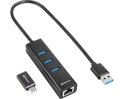 4-Port USB Hub Sharkoon Black
