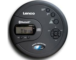 Lenco CD-300BK Discman - Draagbare Bluetooth® CD-MP3 Speler - Anti-Shock bescherming en oplaadbare Batterij - Zwart