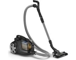 Philips Stofzuiger zonder Zak XB9154/09 - Lang Snoer - Alle Vloertypen - Met HEPA 13 Allergiefilter - Bediening in Handvat - Incl 2 Extra Mondstukken - Zwart