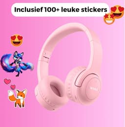 WiseQ HERO Kinderkoptelefoon – Roze Draadloze Koptelefoon Kind Meisje – vanaf 3 jaar met geluidsdemping – 38u Bluetooth – Roze — thumbnail 11