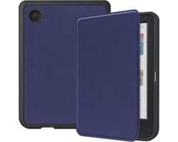 e-Reader Hoesje Leather Book Case met Wake/Sleep-functie - Kobo Clara Colour / Clara BW Hoesje - Blauw