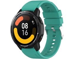 By Qubix - Geschikt voor Garmin bandje - Geschikt voor Garmin Venu 2 / Garmin Venu 3 - Siliconen sportband - Aqua groen - Smartwatch bandje 22mm