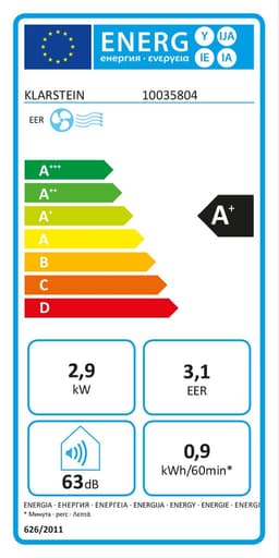 Klarstein Mobiele airconditioner met luchtafvoerslang, 4-in-1 airconditioner met ventilator, luchtontvochtiger & nachtmodus, Kleine & draagbare airconditioner voor thuis & op kantoor, Laag verbruik, 10000 BTU,0 kW voor 42 m² - voor Kantoor — thumbnail 21