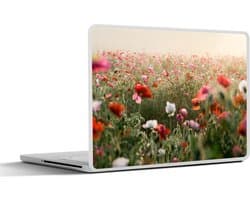 Laptop sticker - 14 inch - Klaproos - Kleuren - Pastel - 32x5x23x5cm - Laptopstickers - Laptop skin - Cover