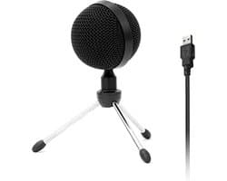 USB Microphone Condensator - USB Microfoon met Standaard - Geschikt voor: PC Computer, Macbook, Laptop en Playstation
