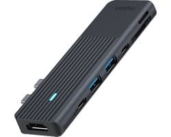 USB-C Multiport Adapter, UCM-2003 , 7-in-2, Donker Grijs