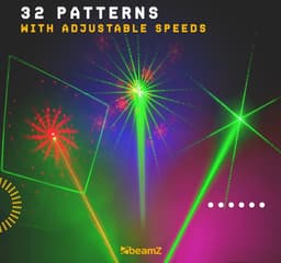 Laser lichteffect - BeamZ Acrux party laser met 4 lasers (rood / groen) en gekleurde LED's — thumbnail 2