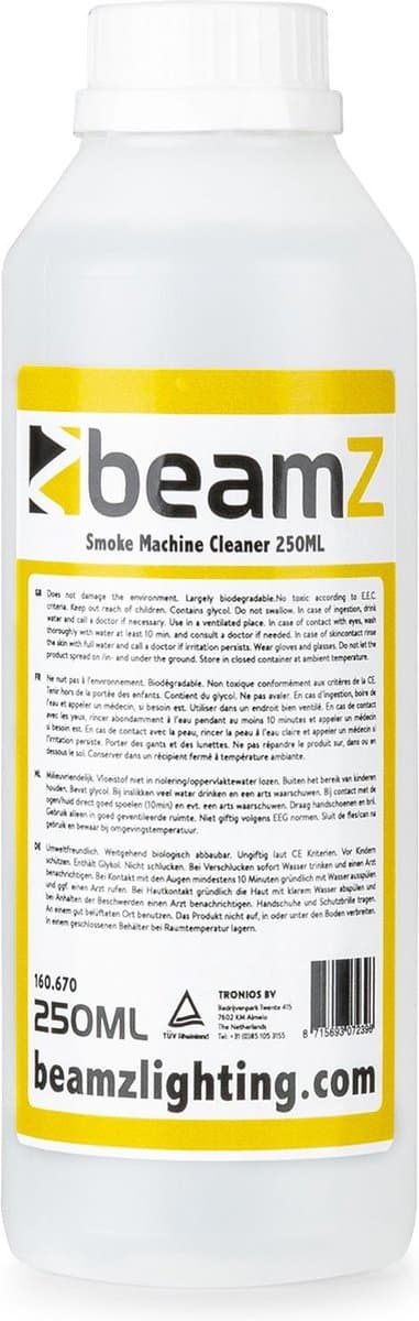Rookmachine reinigingsvloeistof - BeamZ reinigingsvloeistof voor rookmachines - 250ml — afbeelding 1