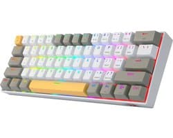 Redragon Draconic K530W YL Pro 60% Gaming Toetsenbord - Draadloos & Bedraad - Bluetooth - 2.4 GHz - Compatibel met PC / Laptop / Smartphone & Tablet