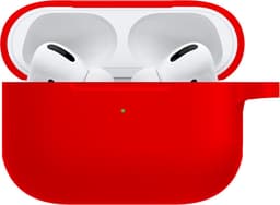 Hoesje - Geschikt voor Apple AirPods Pro 2 - met Clip - Siliconen Hoes - Silicone Case Cover - Rood — thumbnail 1