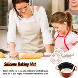 3 stuks Bakmat voor Nederlandse Oven - Broodslinger - Multifunctionele - Siliconen- Sling-bakmat met lange handgreep - Broodbakmat - Herbruikbare Nederlandse Ovenvoering met Lange Handvatten-Geschikt voor airfryer, oven en magnetron -52,5×21,5×0.07cm — thumbnail 3