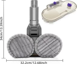1Set Elektrische Mopkop voor Dyson V6 DC58/DC59/SV03 - Inclusief Watertank en 6 Microvezelmoppen - Ideaal voor Nat en Droog Dweilen - Stofzuigeropzetstuk voor Efficiënte Reiniging — thumbnail 4