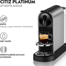 De'Longhi Nespresso CitiZ Platinum EN220.T - Koffiecupmachine - Titanium — thumbnail 5