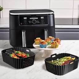Airfryer Siliconen Inzet - 9.5L - 2 Stuks - Hittebestendig - Herbruikbaar - Geschikt voor Grote Airfryers — thumbnail 2