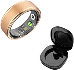 DrPhone RingSense V3 – Smart Ring - Europese ringmaat 57 - 5ATM Waterdicht – Slaapmonitor – Hartslagmeter - SpO2 + Case - Rose Goud Kleurig — thumbnail 1