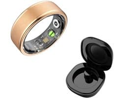 DrPhone RingSense V3 – Smart Ring - Europese ringmaat 57 - 5ATM Waterdicht – Slaapmonitor – Hartslagmeter - SpO2 + Case - Rose Goud Kleurig