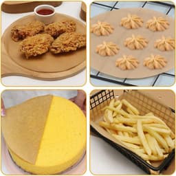100 Sheets Round 22cm Non-Stick Baking Paper for Airfryer, Hot Air Fryer, Burger, Parchment Paper for Pans Oven Grill Steam — thumbnail 6