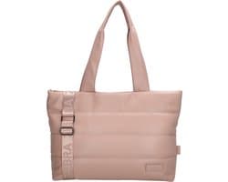 Zebra Evie Hand & Schoudertas Shopper 15,6 inch Laptop Vak - Tote Bag - Dames Tas - Oudroze