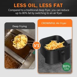 Mygroot - Hete lucht Friteuse - Luchtfriteuse - 7 liter - Luchtfriteuse-oven met touchscreen - 8 kookprogramma's - Elektrisch fornuis - Anti-aanbakmand. — thumbnail 3