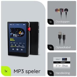 MP3 Speler HiFi met Bluetooth/Wifi - 64GB - 3.5inch TFT - DSD256 Audio - C8 - Zwart — thumbnail 2