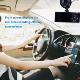 Dashboardcamera voor auto - 3 kanalen - 170 graden kijkhoek - drieweg-autocamera - nachtzicht bewaking . — thumbnail 3