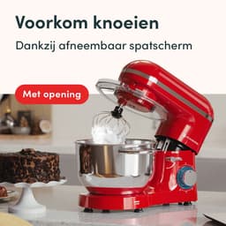 KitchenBrothers 2000W Keukenmachine - Keukenrobot - 6,2L - Mixer met Mengkom - Keukenmixer - BPA-vrij - Rood — thumbnail 5