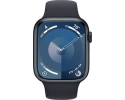Apple Watch Series 9 - GPS + Cellular - 45mm - Midnight Aluminium Case with Midnight Sport Band - S/M
