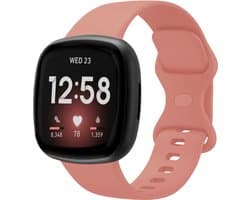Strap-it Smartwatch bandje - siliconen horlogebandje geschikt voor Fitbit Versa 3 / Fitbit Versa 4 / Fitbit Sense / Fitbit Sense 2 - roze - Maat: Maat S