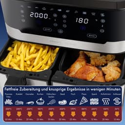 ProfiCook FR 1242 H - Dubbele Heteluchtfriteuse - Airfryer - 2x4,5 liter - 2400W — thumbnail 15