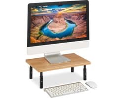 beeldscherm verhoger - in hoogte verstelbaar - 16 x 42 x 26,5 cm - bureau