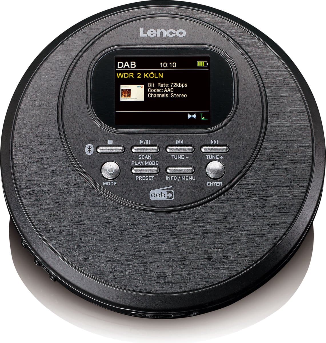 Lenco CD-500BK - Draagbare CD-speler met DAB en FM - Bluetooth - Zwart — afbeelding 1