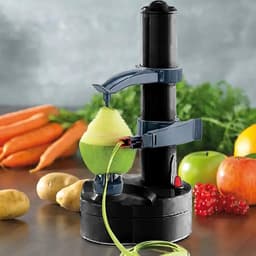 Elektrische Aardappelschilmachine - Groente Fruit Schillen - Snel Keukenwerk - Automatisch Balancerend - 29 x 14 cm - Zwart — thumbnail 3