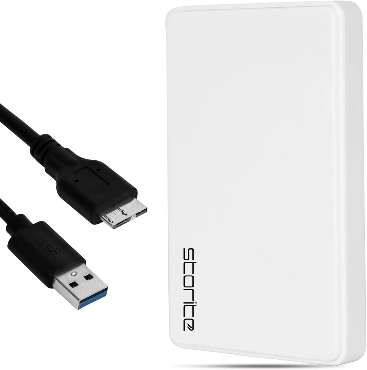 Externe Harde Schijf - Draagbare Opslag - Bestanden Opslaan - Ultrasnelle USB 3.0 - 120 GB - Wit — afbeelding 1