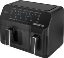 Dubbele Heteluchtfriteuse - Airfryer Oven - Gezond Koken - Twee Gaarkamers - 83 Liter - Zwart — thumbnail 1