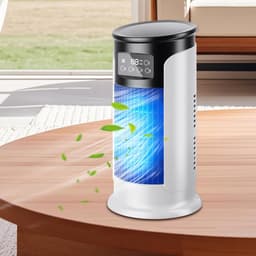 Draagbare Airconditioner | USB Persoonlijke Mini Airco Ventilator - Stille Timer Ruimteverkoeling Compacte 300ml Waterreservoir Persoonlijke Koeler Voor Slaapkamer Auto En Buitenshuis — thumbnail 3