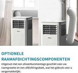Archi Mobiele airconditioner – Airco - 3-in-1 airco met ontvochtiger en ventilator – Draagbare aircooler voor ruimtes tot 18㎡ - Wit — thumbnail 2