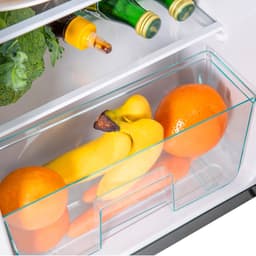 Tafelmodel koelkast-Vriescombinatie - Tweedeurs Koelkast - Mini Koelkast - Vrijstaande Koelkast - 60L - LED - 45dB - Energielabel E - Kantoor - 86,8cm - Vriezen - Zwart — thumbnail 5