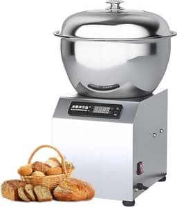 Spiraalmenger - Deegmaker - Bakken en Mengen - Dubbele rotatie functie - 8 Kilogram capaciteit - Zilver — thumbnail 1
