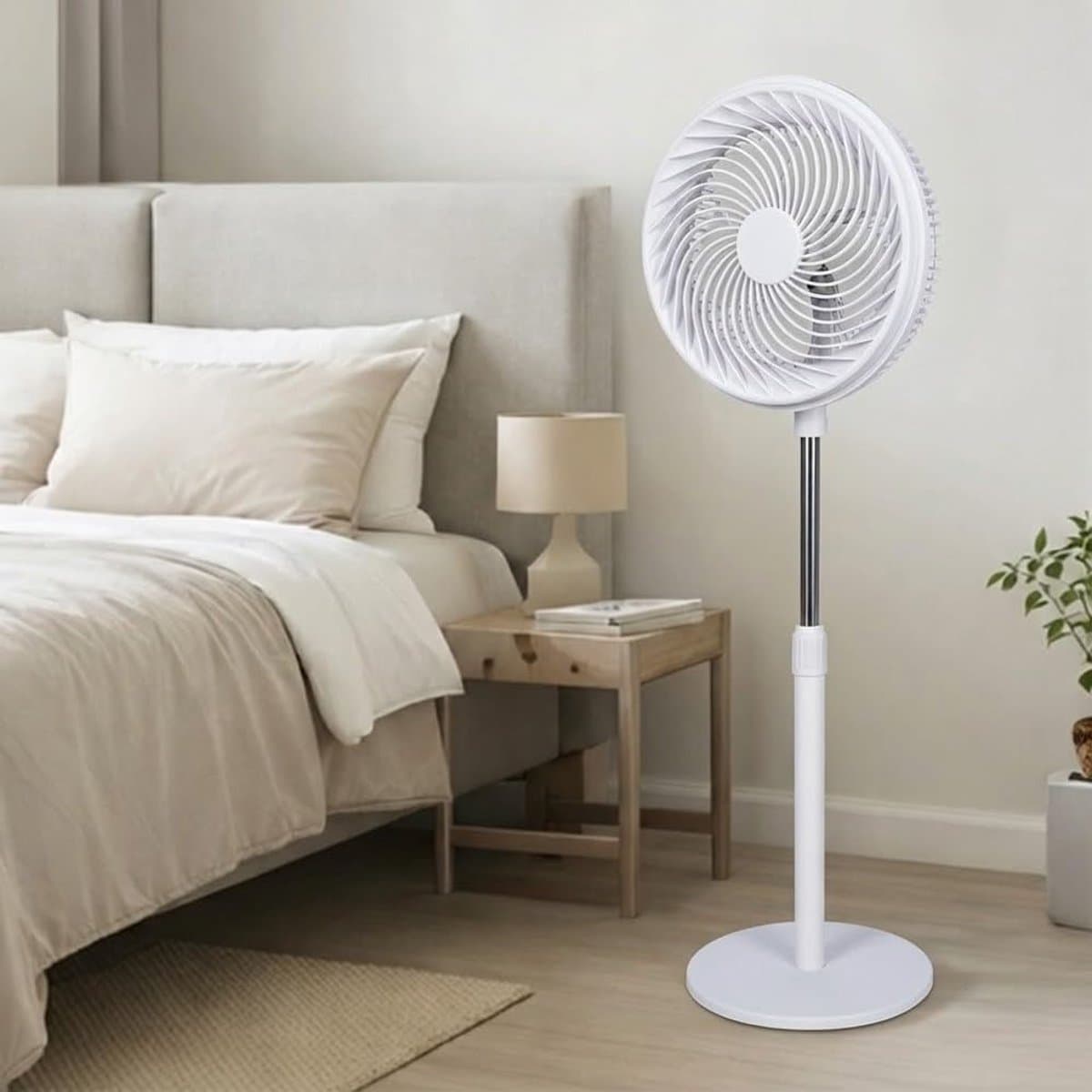 Staande Ventilator - Vloerkoeler - Luchtcirculatie Kamer - Automatische Oscillatie - Tot 108.5 cm - Wit — afbeelding 1