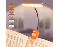 Boeklamp - Leeslamp Clip - Avond Lezen - 32 LED's - 314 cm - Oranje